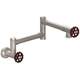 Pot Filler - Dual Handle Wall Mount - Industrial