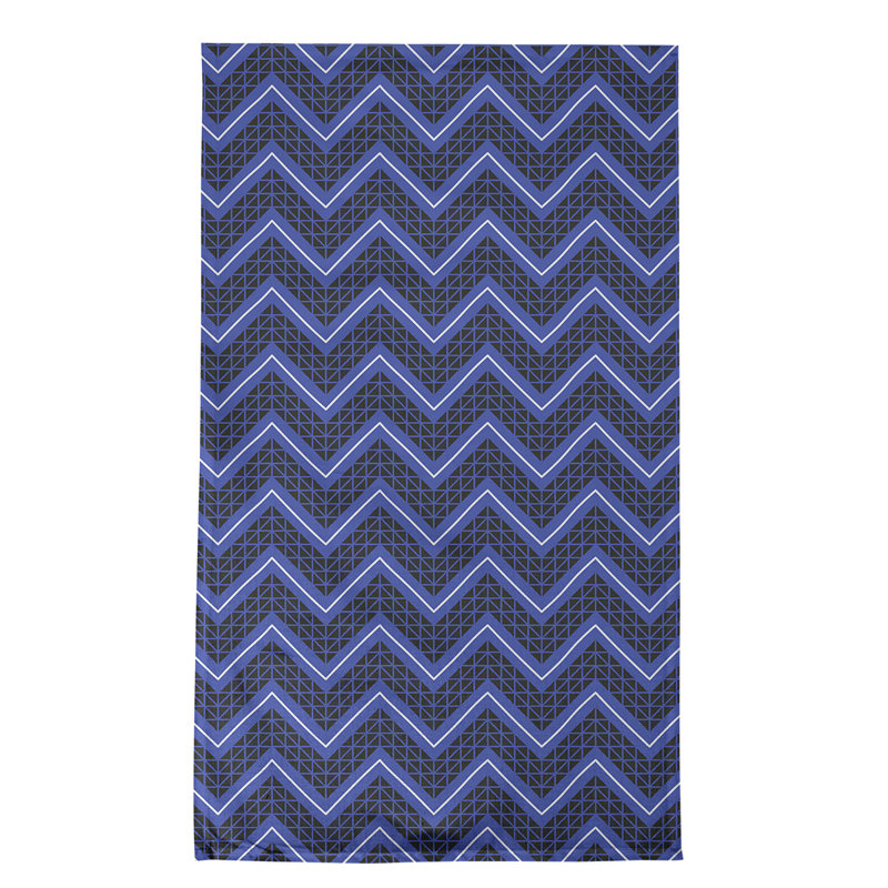 Stephenie Tea Towel Kitchen Towel, Blue/Black/White, Cotton Twill