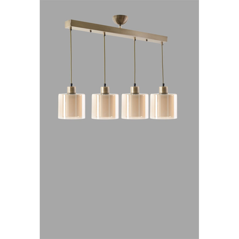 Lustre de style scandinave, finition cuivre, 25,6 po x 5,5 po | Fabrication 100% métal, hauteur réglable, douille E27 (40 W maximum) | Élégant luminaire pour décoration intérieure moderne et espaces repas, peinture séchée au four durable