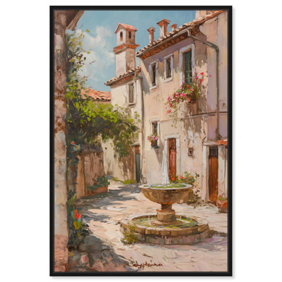 «Floral Falls Cottage», art de paysage rétro par One Allium Way®