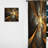 Gefen - Blue And Gold Fractal Enigmas IV - Modern Velvet Curtain - Room Darkening - 1 panel-1418076098