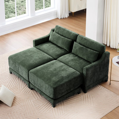 Two - Seater Featuring Chenille Fabric, , Lumbar Pillows, High Resilience Sponge And Ergonomic Design For Reading Area Made Of Quality Pillows Nook
