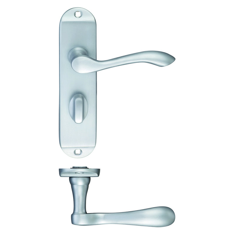 Arundel Bathroom Right Hand Door Handle, Satin Chrome