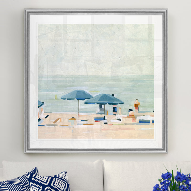 «If It's the Beaches I», reproduction d'art sur toile, H 22,5 po x l 22,5 po x P 1,5 po, Cadre argenté