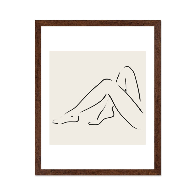 Silhouette nue n ° 3, Affiche, Encadrement brun, H 11 po x l 14 po