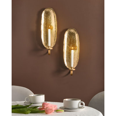 FEIJO 2 Piece Metal Wall Sconce Set