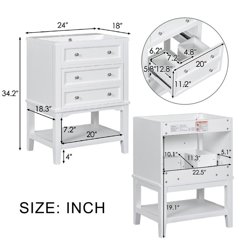 Ensemble de meuble-lavabo simple 24 po Miani