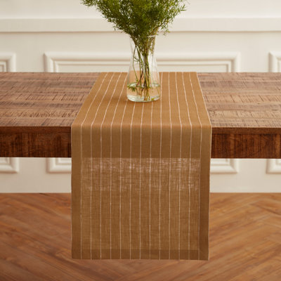 Pinstripe - 100% Pure Linen Table Runner