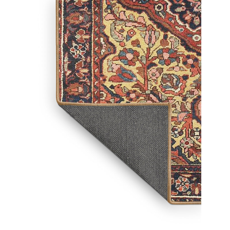 Tapis oriental brun / jaune / rouge, Rectangle 8 pi x 10 pi