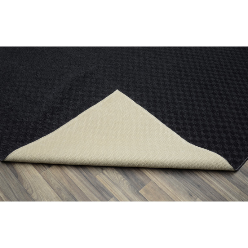 Tapis décoratif noir à motif géométrique Touffeté Esther, Rectangle 5 pi x 7 pi