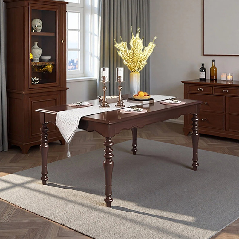 Retro fashion solid wood dining table