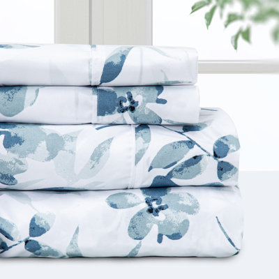 100% Polyester Floral Sheet Set