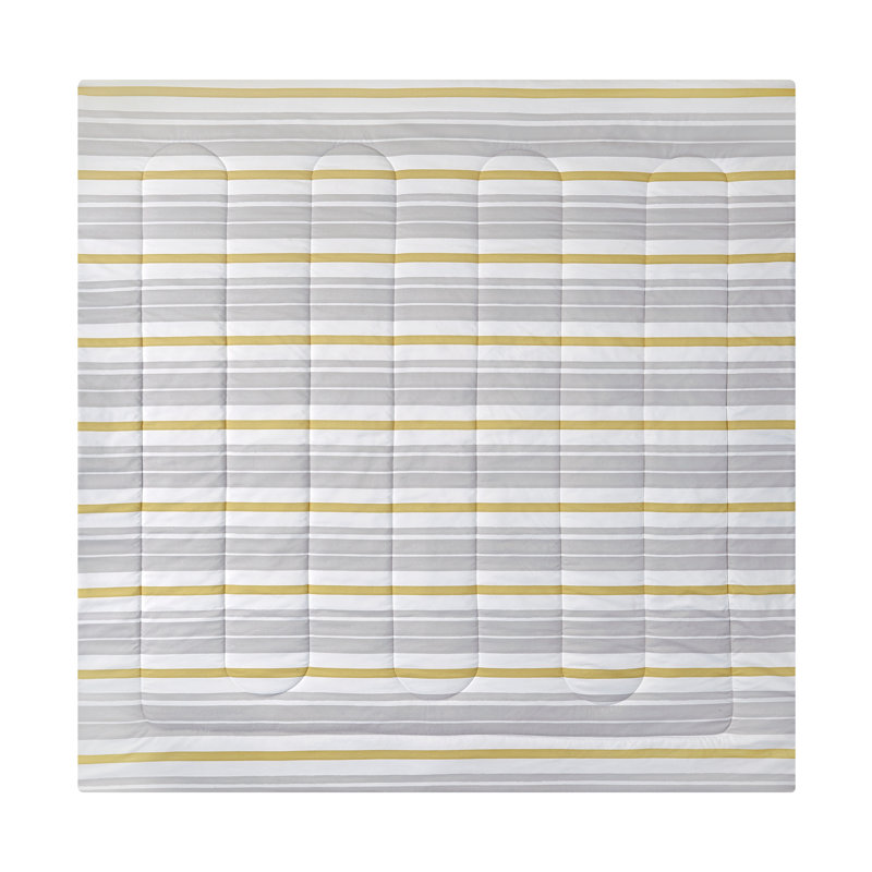 Ensemble de literie 7 pièces Kaiser, Édredon de très grande taille et 6 pièces suppl, Gris/Jaune