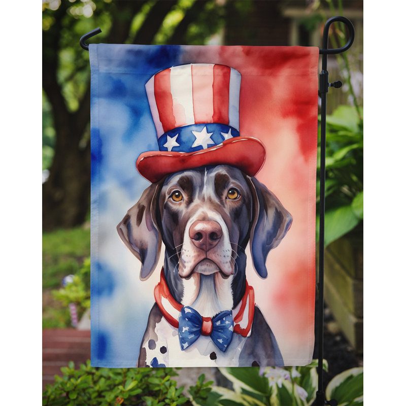 Drapeau patriotique du jardin américain, German Shorthaired Pointer