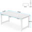 63" Executive Desk (Not Include Stools)