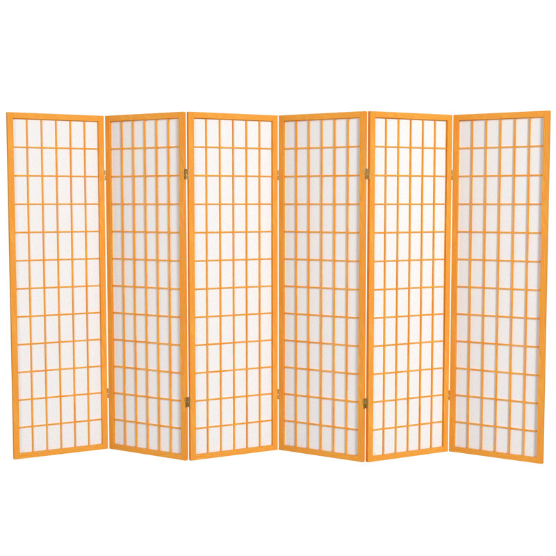 Paravent haut pliable 58,75 "Alex, Miel, 6 panneaux