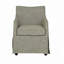 Fauteuil rembourré à jupe avec roulettes cachées-1601904442