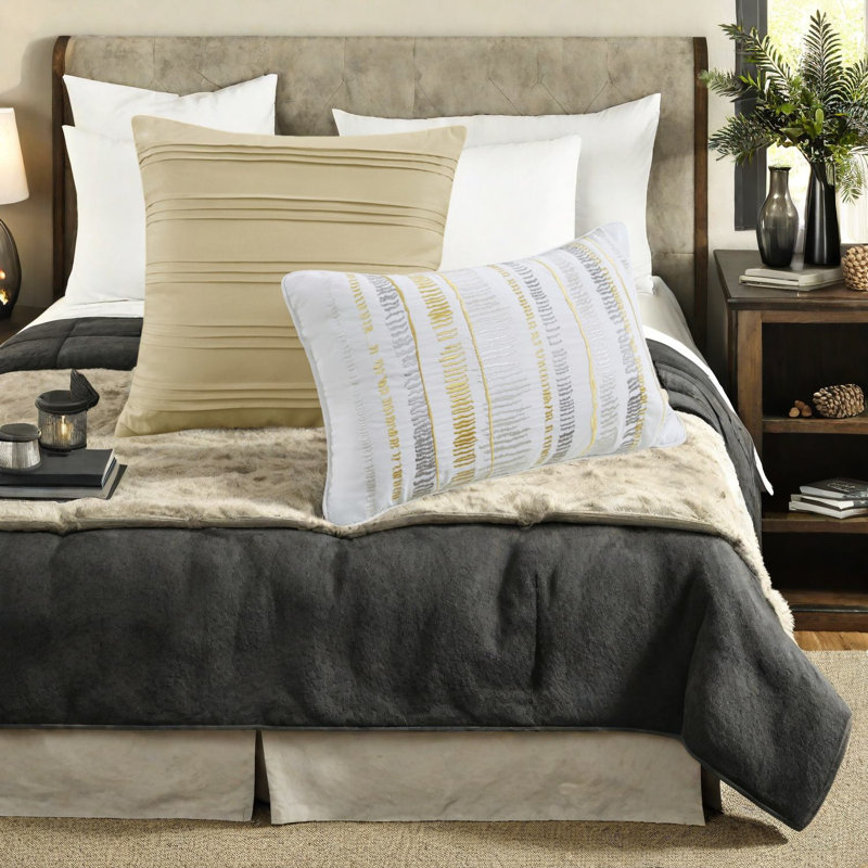 Ensembles de literie en polyester confortables, motif aquarelle jaune pour la maison