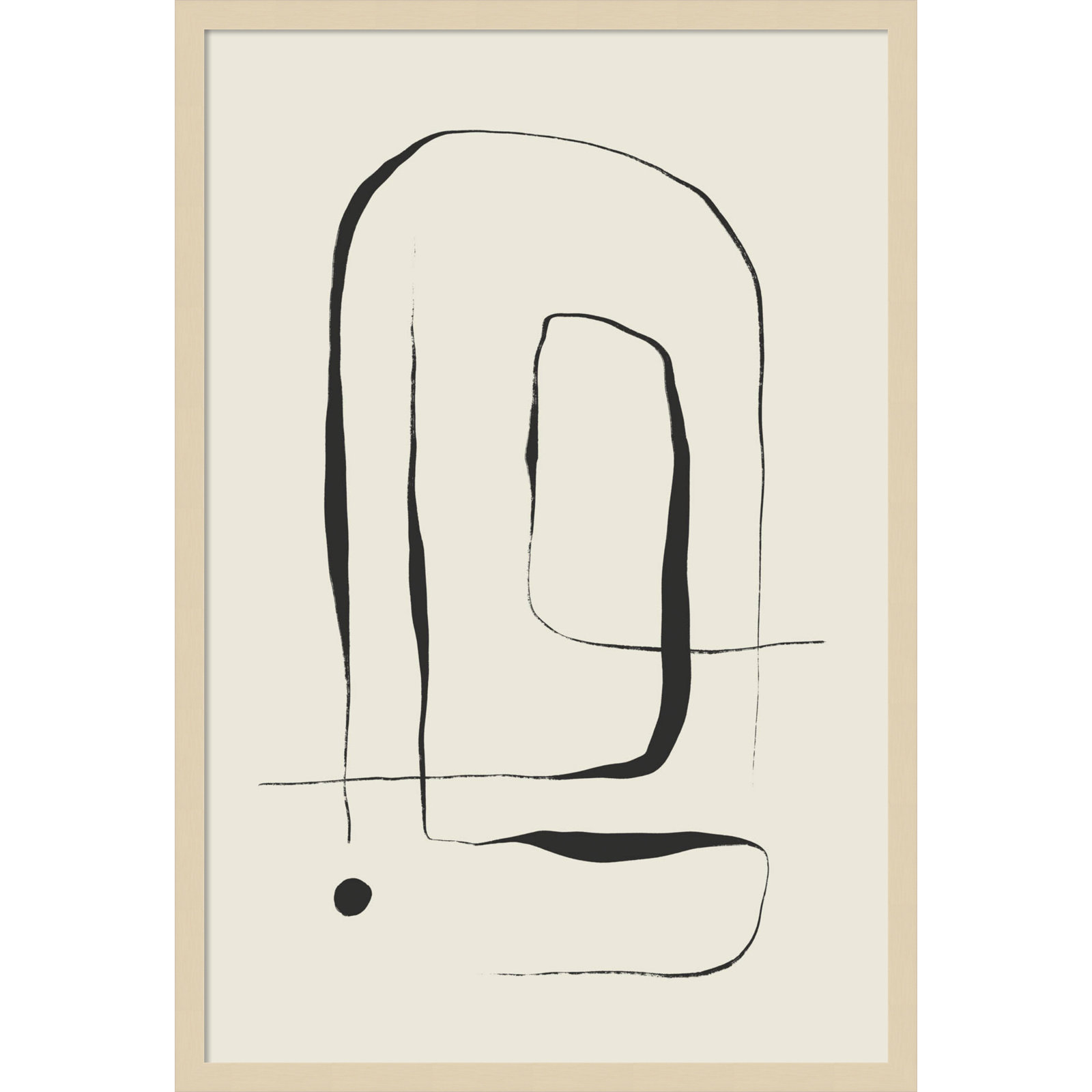 The Point No 2 by Treechild  Wood Framed Wall Art Print, Brown, 33" H x 23" W