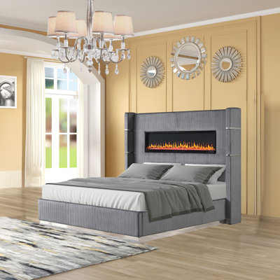 Lit standard tapissier Ashray