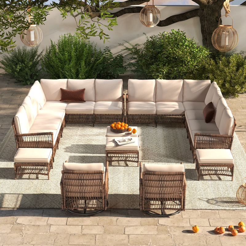 Susie 14-Person Rocking and Swivel Sectional