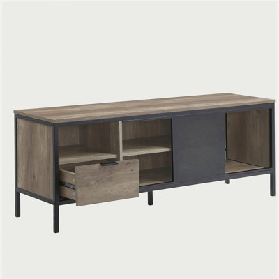 South Australian Country Oak, black surface treatment TV cabinet