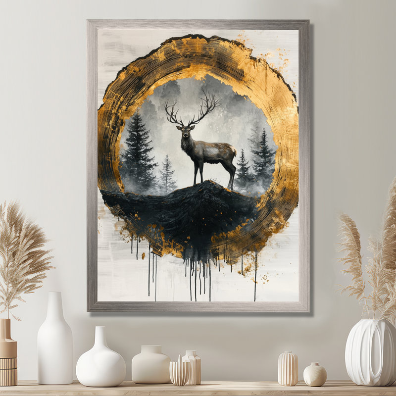 GiannISIS - Animaux, impressions sur toile, Argent argent, H 20 po x l 12 po, Picture Framed