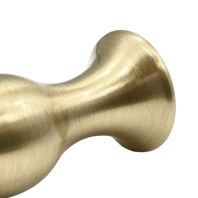 Bouton de porte en verre Brixwell K-COLBTB-SB, Laiton satiné