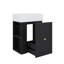 Meuble-lavabo contemporain de 20 po avec lavabo en céramique, armoire avec tablette latérale à tiroir, idéal pour les espaces compacts-120331841