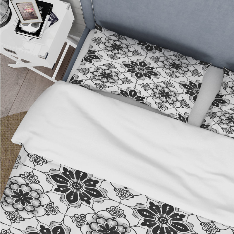 Ensemble de housse de couette Traditional, Housse de couette simple et deux taies décorative