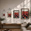 Red Tulips At Dusk Botanical - Print-1802838180-1802838201