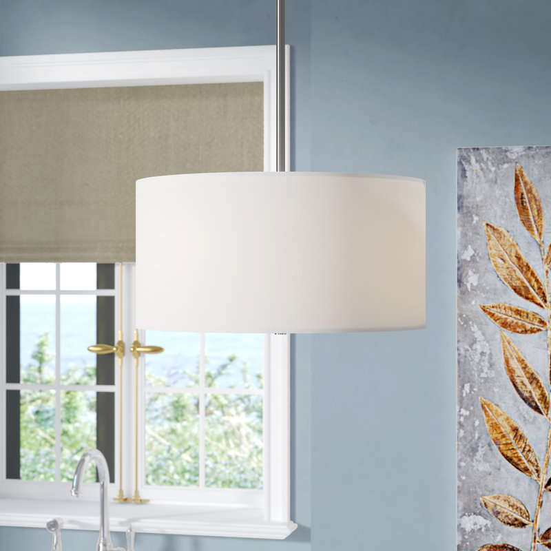 Alceo 2 - Light Drum Pendant, Satin Nickel