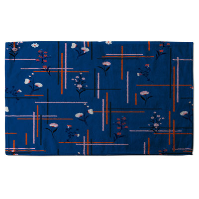 Cotton Floral Waffle Kitchen Towel