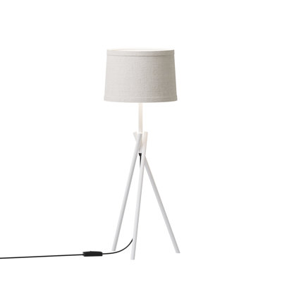 Sleek Crossed 26" Legs Table Lamp with Fabric Shade - E26 Bulb Friendly- Subtle Elegance