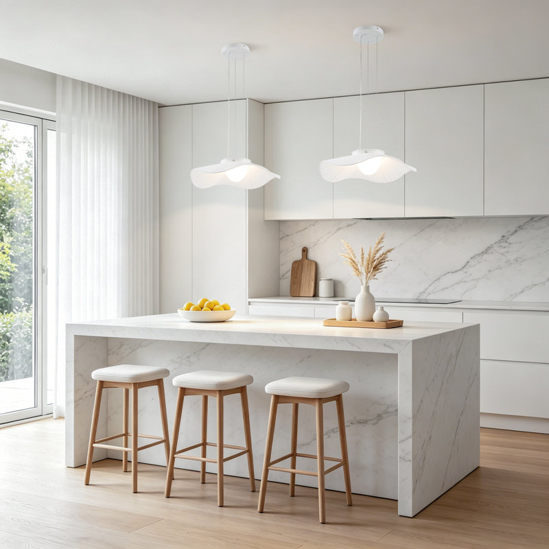 1 - Light LED Unique/Statement Fabric Pendant