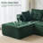 Boneless 101" Corduroy Bean Bag Sofa Boneless Cloud Sofa Modular L Sectional Sofa-1712938313