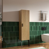 14" Bathroom Floor Storage Cabinet with Adjustable Shelves