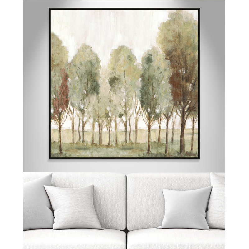 «Silent Fall Floater Frame», peinture sur toile, Espresso, H 46,5 po x l 46,5 po x P 2 po