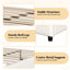 Structure de lit rembourrée en similicuir, avec tête et pied de lit en forme de papillon, structure de lit plateforme avec décorations en métal-794225214-794225212