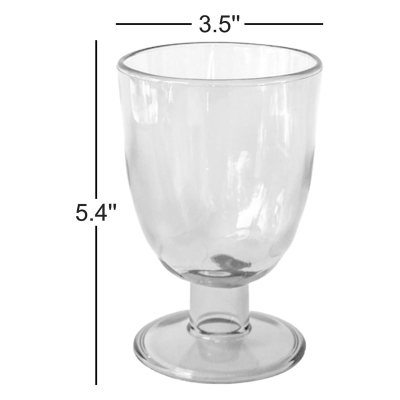 Verre à vin en acrylique rustique - gris clair - 14 oz., Gris