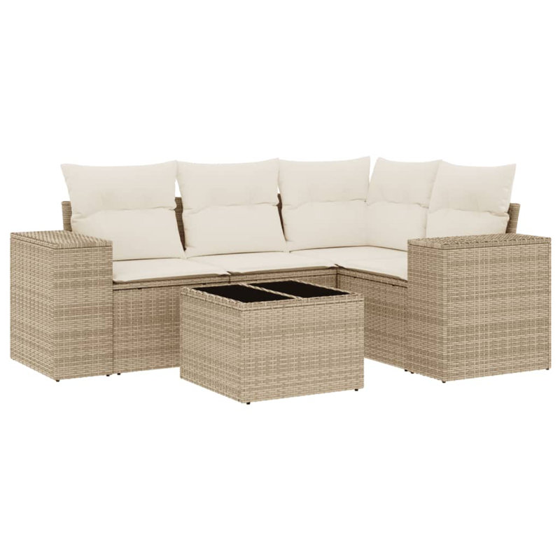 Ensemble de canapé de jardin Vidaxl beige, blanc crème