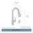 Moen Essie Pull-Down Kitchen Faucet with Power Clean Technology and Soap Dispenser-86671347