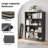 Grey Bookshelf For Bedroom 4 Shelf Office Bookcase 48 Inches Tall Modern Wood Bookshelf For Living Room 4 Tier Wide Manga Bookshelves Library Bookcase-122821524