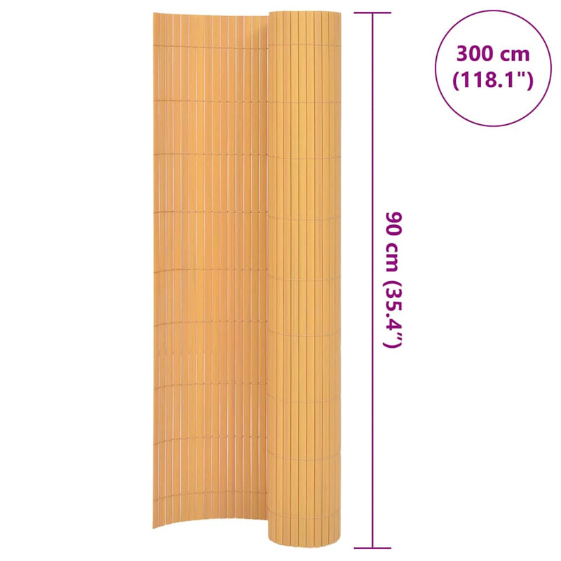 Double-Sided Garden Fence (3m x 0.9m), Yellow