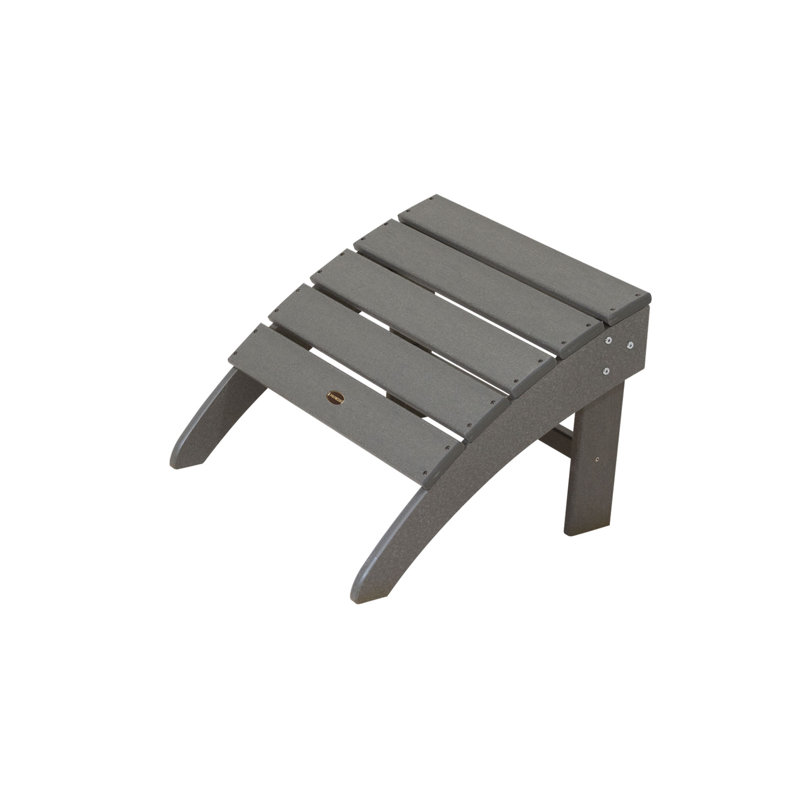POLYWOOD South Beach Adirondack Ottoman, Slate Gray