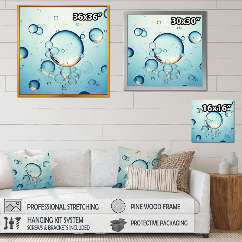 " Ferments Bubble Fantasy ", Black Single Picture Framed, 30" H x 30" W x 1" D