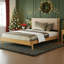 Structure de lit, lit plateforme en bois massif avec tête de lit-845342393-845342399