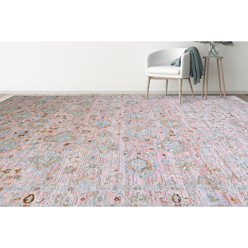 Canterbury Hand Knotted Ikat Area Rug, Rectangle 9' x 12'