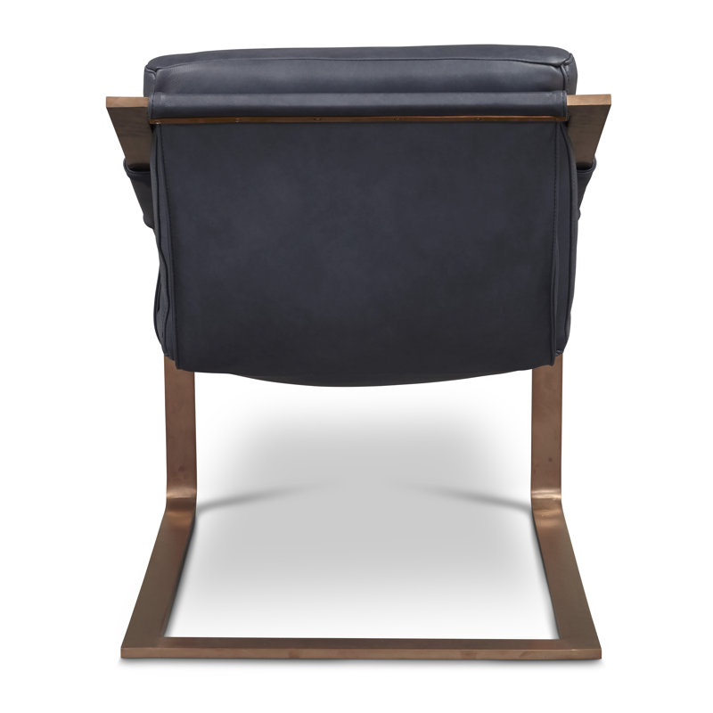 Armchair, Aura Denim, Bronze