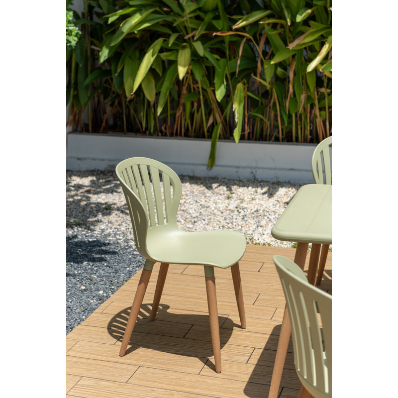 Outdoor Dining Side Chair, Green